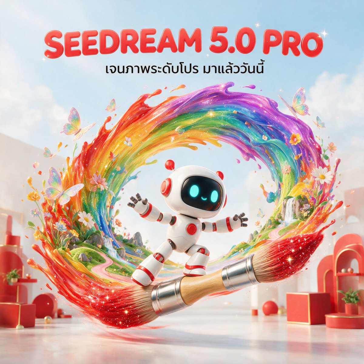 Seedream 5.0 Pro — เซิร์ฟบนพู่กัน